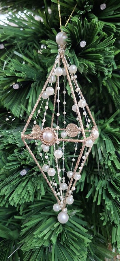 Champagne Gold with Pearls Decoration - 8-19cm