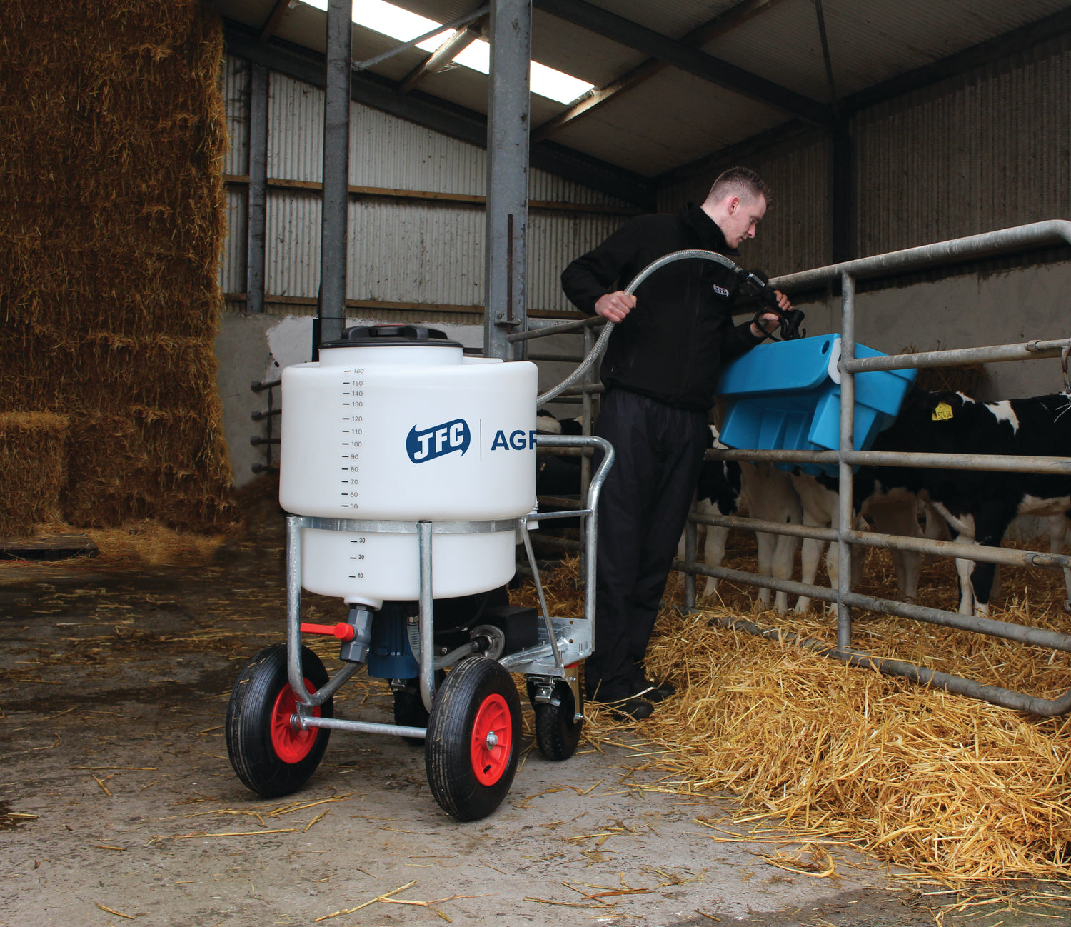 170L Milk Kart With Pump + Mixer