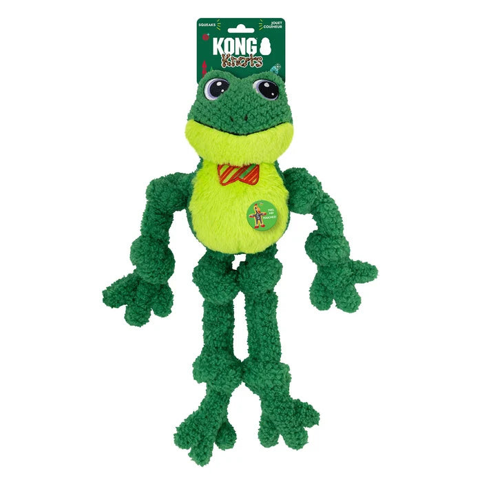 Kong Holiday Knots Bow Tie Frog Dog Tie