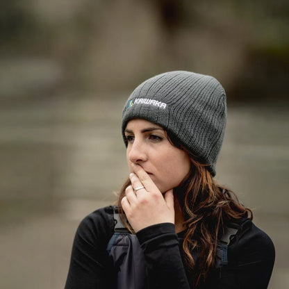 Kaiwaka Unisex Cable Knit Beanie Grey