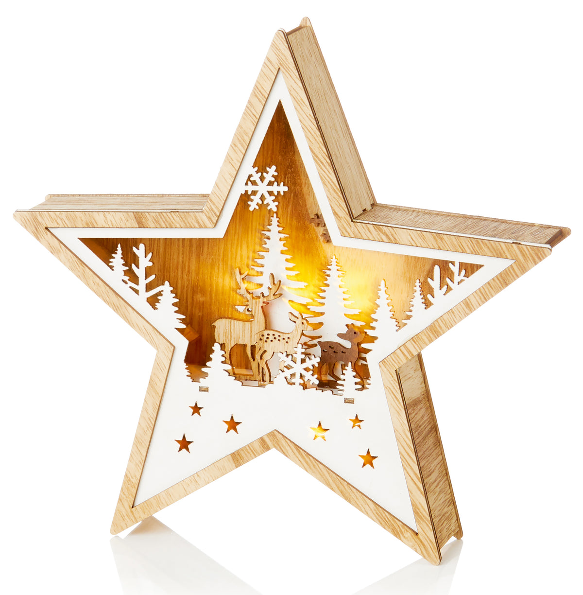 23cm Battery Operated Lit Star Shape