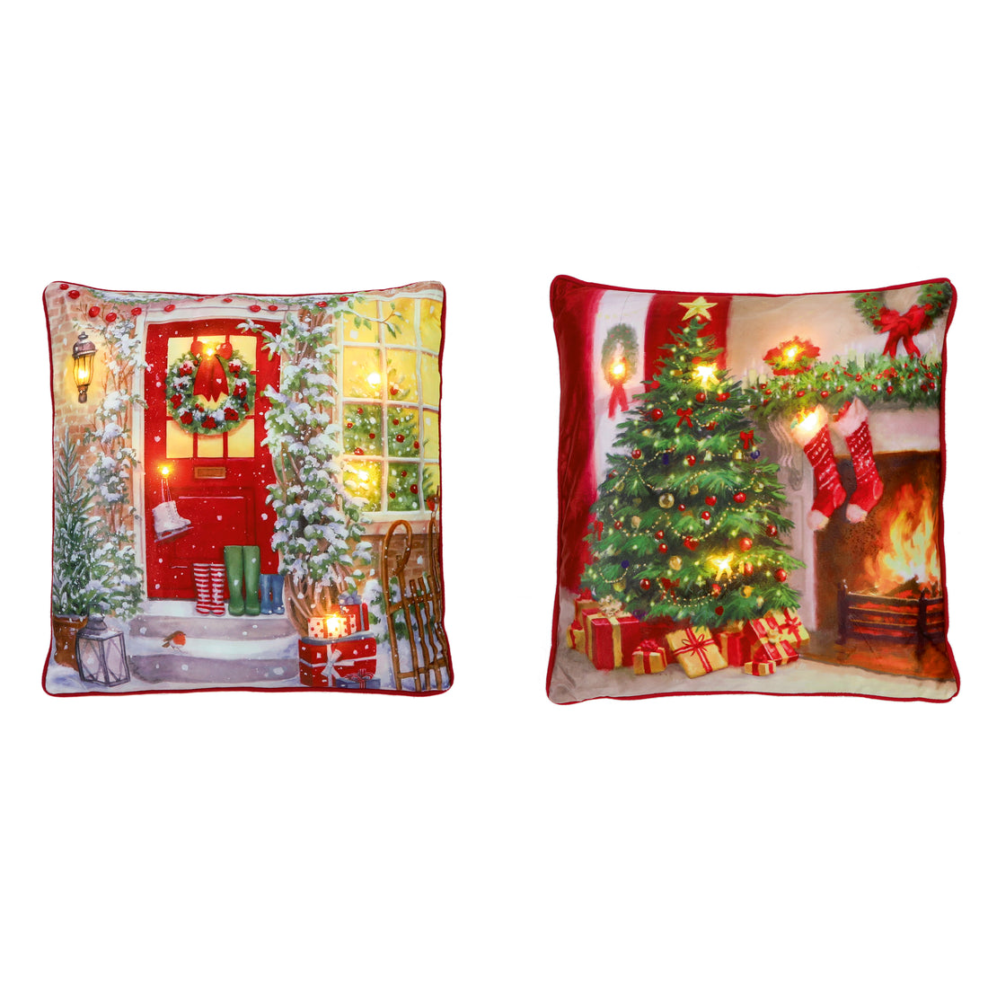 Lit Battery Operated Traditional Cushion - 45 x 45cm