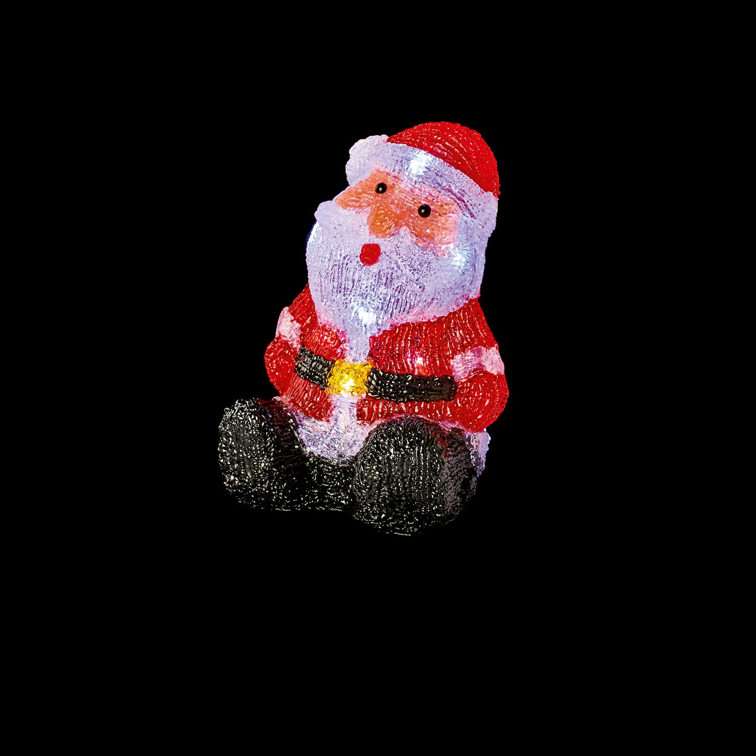 20cm Lit Acrylic Santa