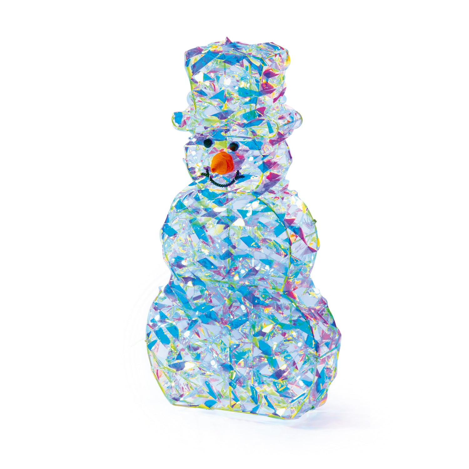 50cm Battery Operated Lit Twist Snowman