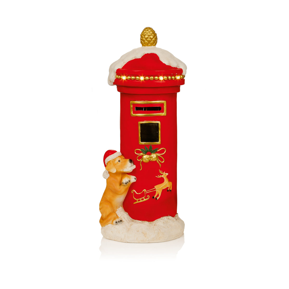 Battery Operated Lit Postbox with Dog - 702cm