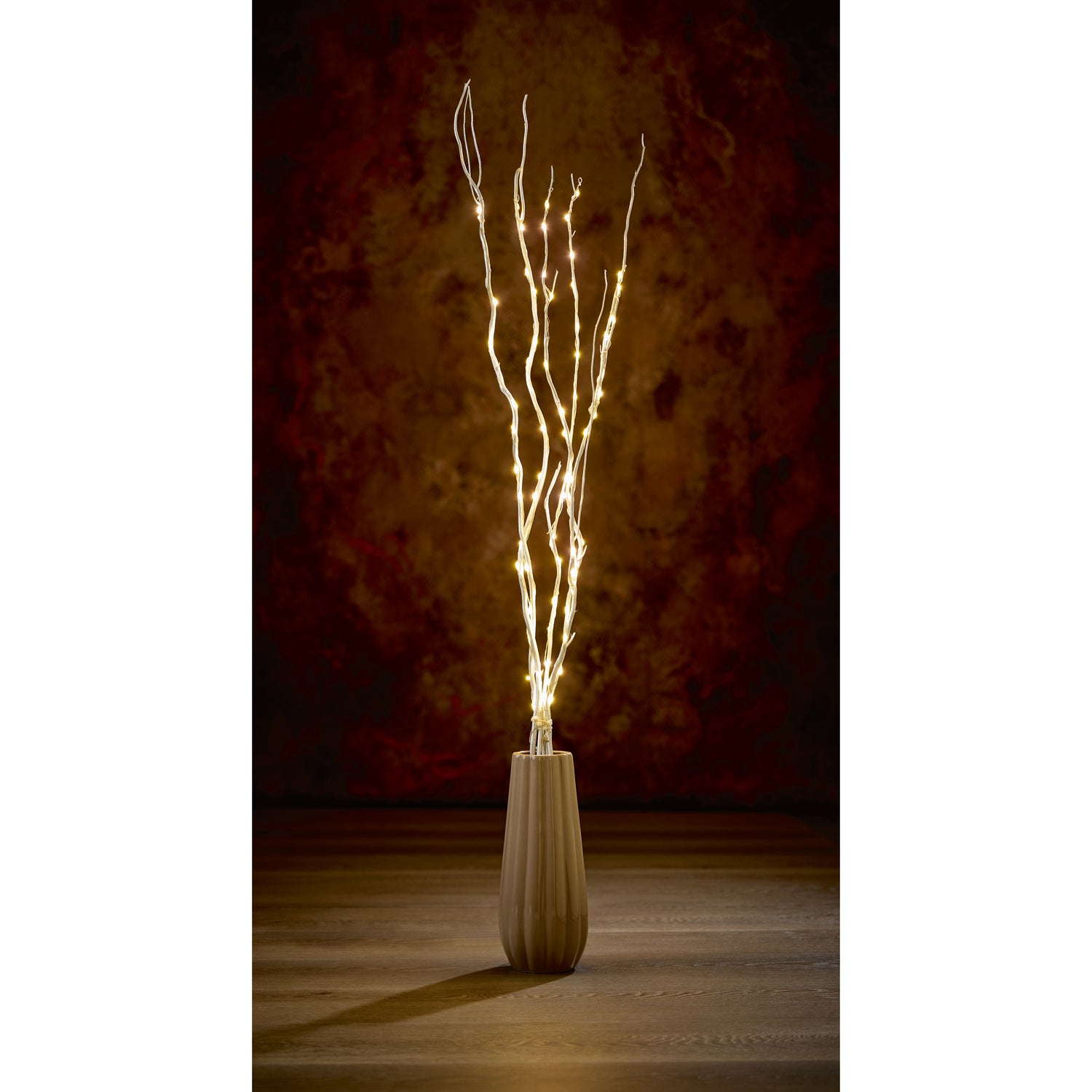 1.2m Silver Twig with 80 Warm White LEDs