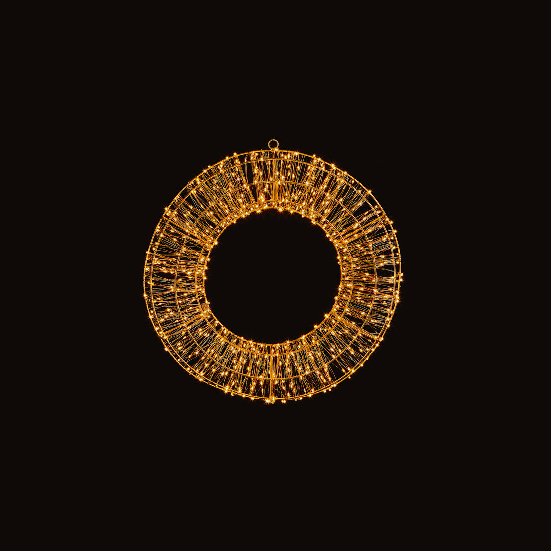 45cm Rose Gold Wreath with 600 Lights