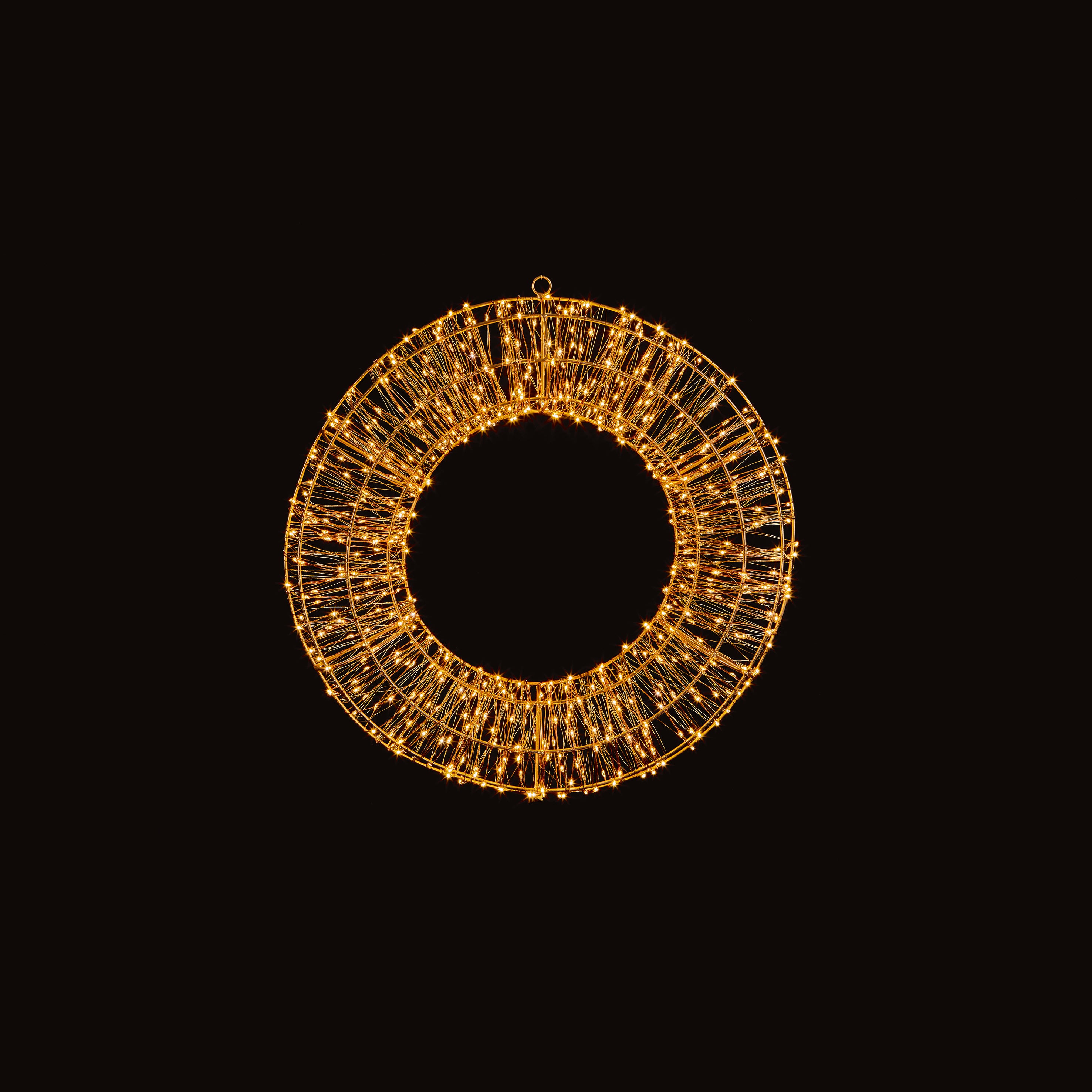 45cm Rose Gold Wreath with 600 Lights