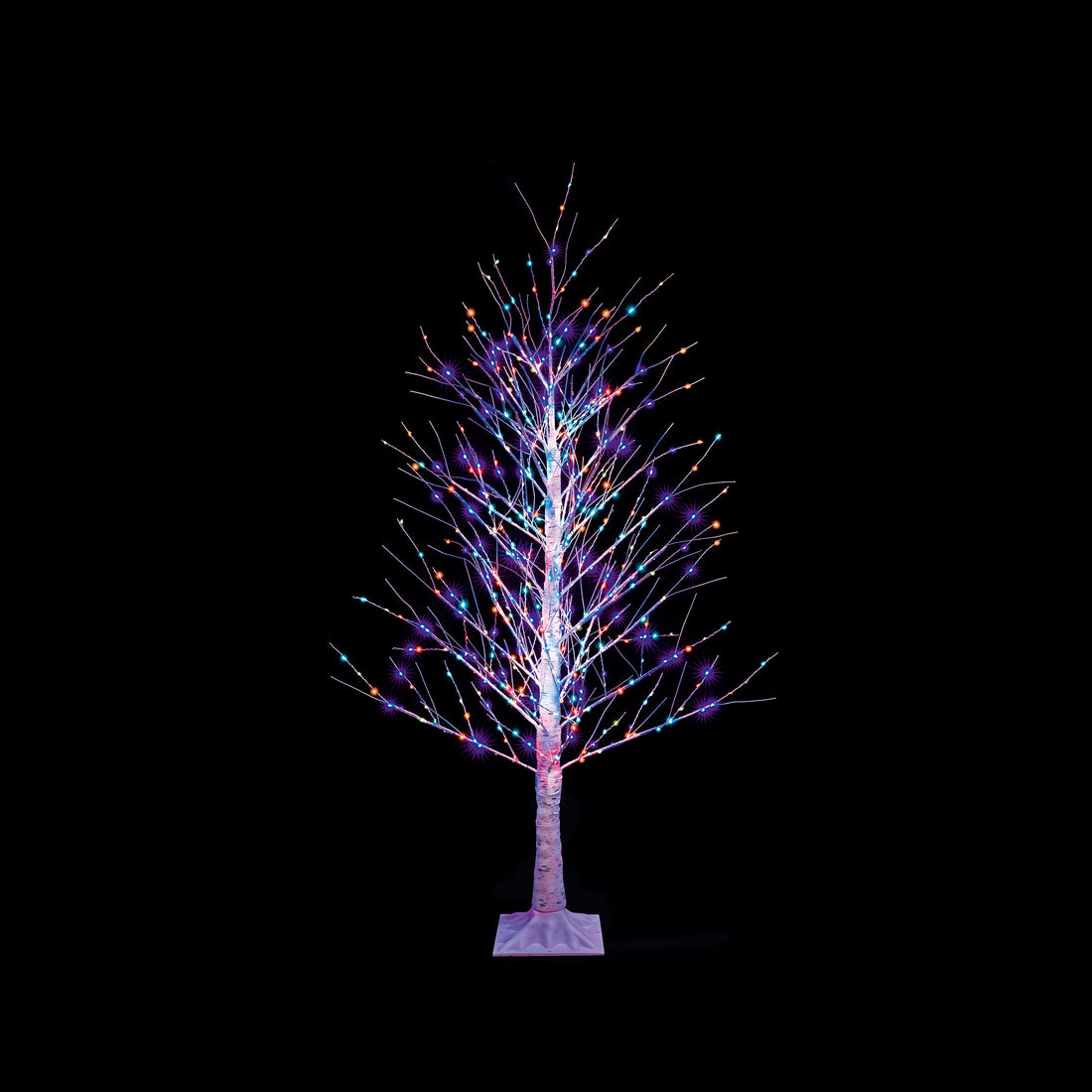 Birch Tree with 300 LEDs Rainbow Twinkle - 1.2m