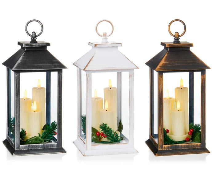 Triple Flickabright Lantern - 27cm