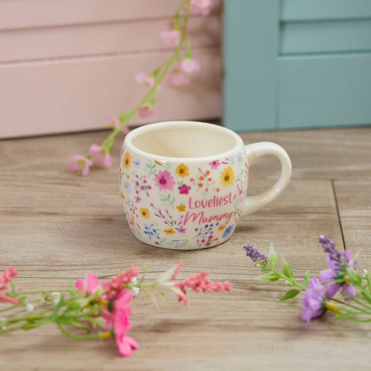 Stoneware Loveliest Mummy Pretty Flowers Mug