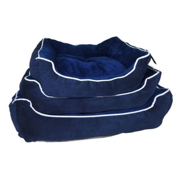 Slumber Blue Corduroy Dog Bed