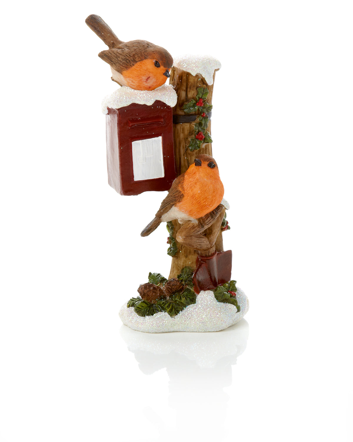 Robin on Post Box Ornament