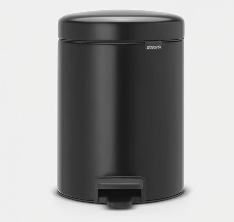 Brabantia New lcon Pedal Bin Matt Black -5L