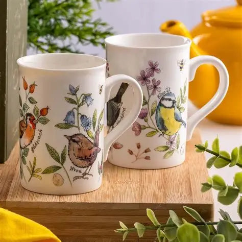 Price &amp; Kensington Garden Birds Bluebell Mugs Assorted 300ml