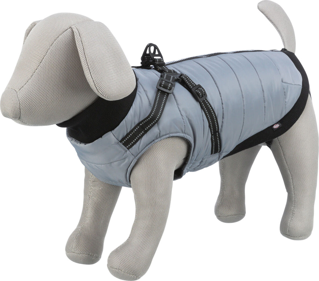 Trixie Pontis Coat with Harness Grey