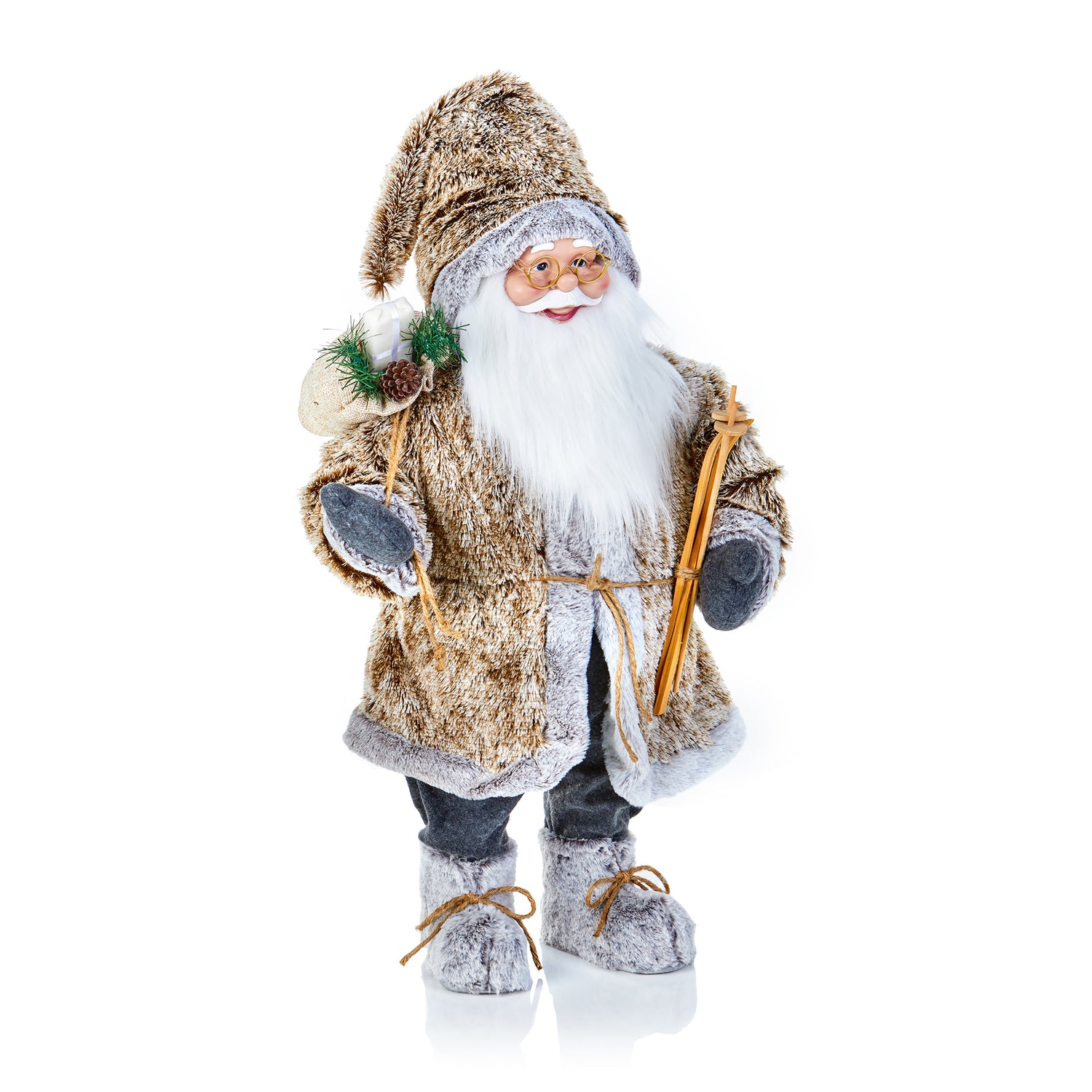 80cm Alpine Santa with Glasses