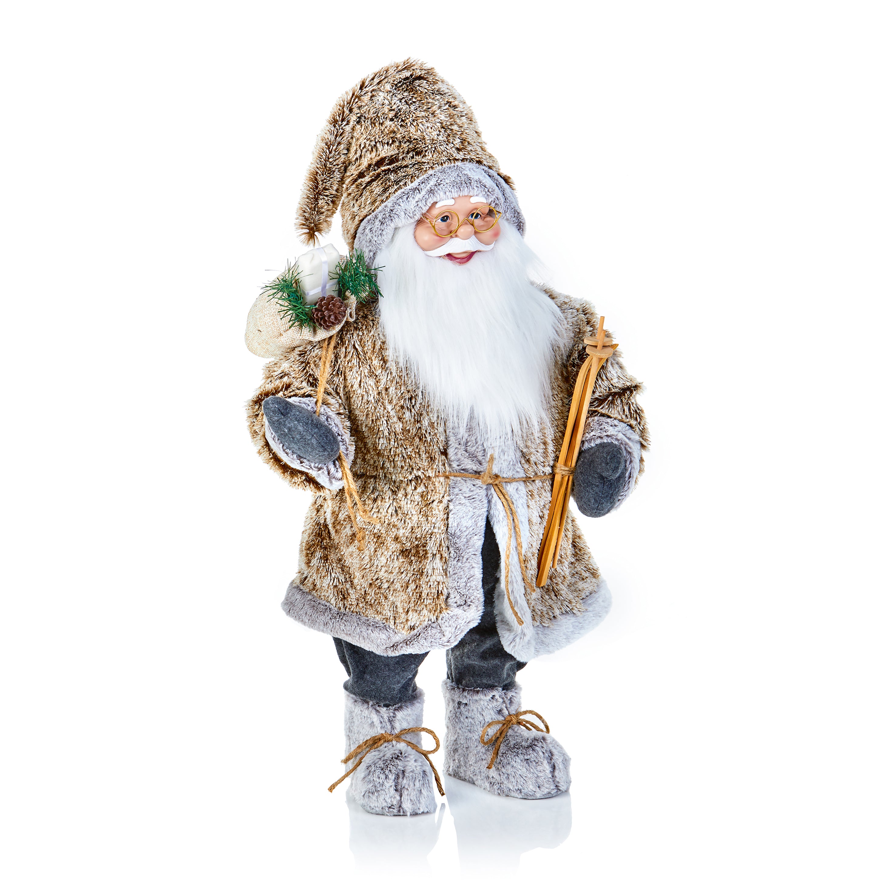 80cm Alpine Santa with Glasses