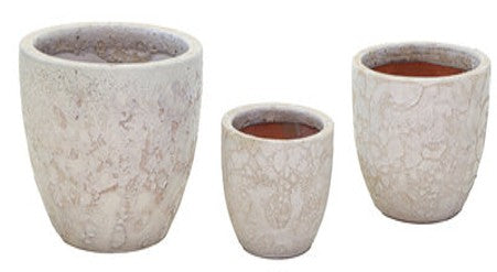 Antique Egg At.White Ceramic Pot