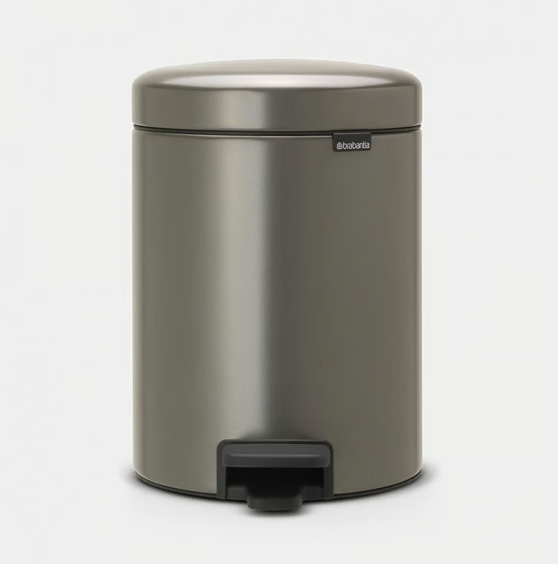 Brabantia New lcon Pedal Bin Platinum -5L