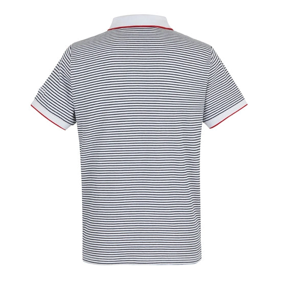 Regatta Tiver Polo Shirt - White Navy Stripe