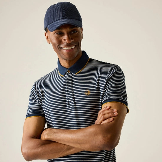Regatta Tiver Polo Shirt - Navy Stone White Stripe