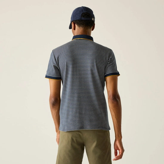 Regatta Tiver Polo Shirt - Navy Stone White Stripe