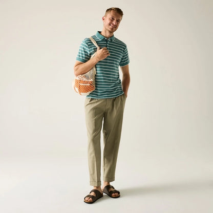 Regatta Tiver Polo Shirt - Arctic White Stripe