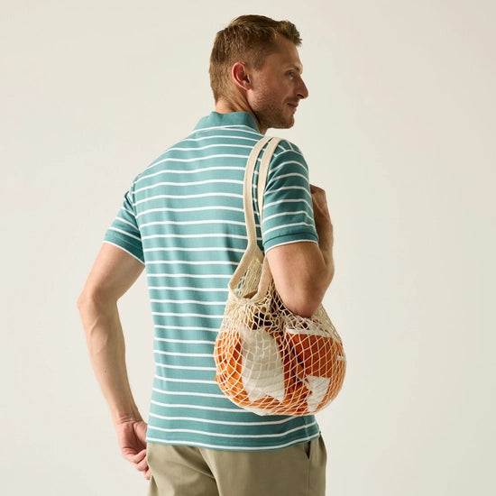 Regatta Tiver Polo Shirt - Arctic White Stripe
