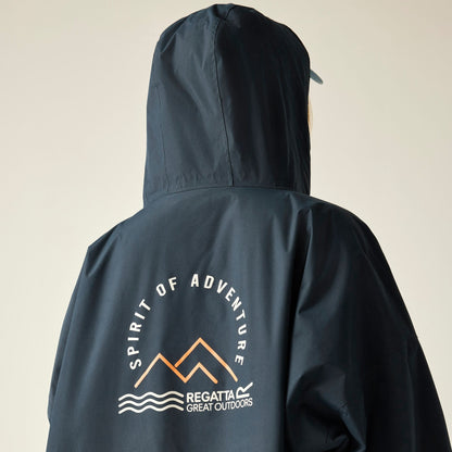 Regatta Adult Waterproof Robe - Navy &amp; Ivy Moss