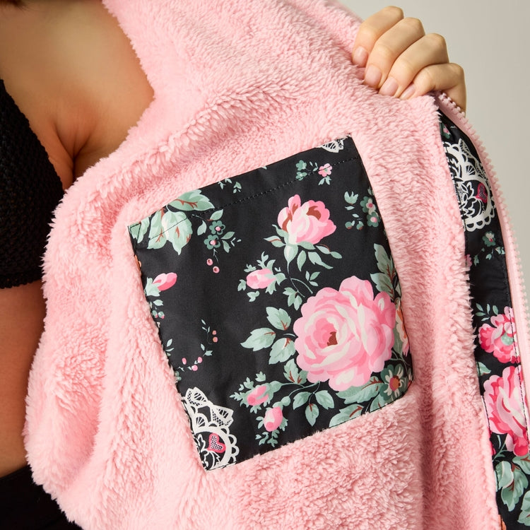 Regatta X Cath Kidston Adult Changing Robe - Black Hackney Rose