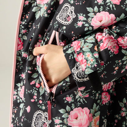 Regatta X Cath Kidston Adult Changing Robe - Black Hackney Rose