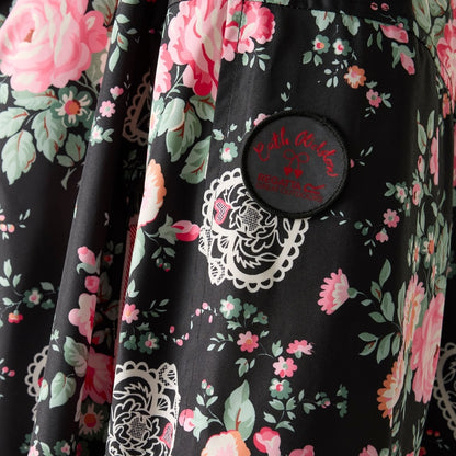 Regatta X Cath Kidston Adult Changing Robe - Black Hackney Rose