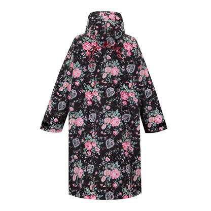 Regatta X Cath Kidston Adult Changing Robe - Black Hackney Rose