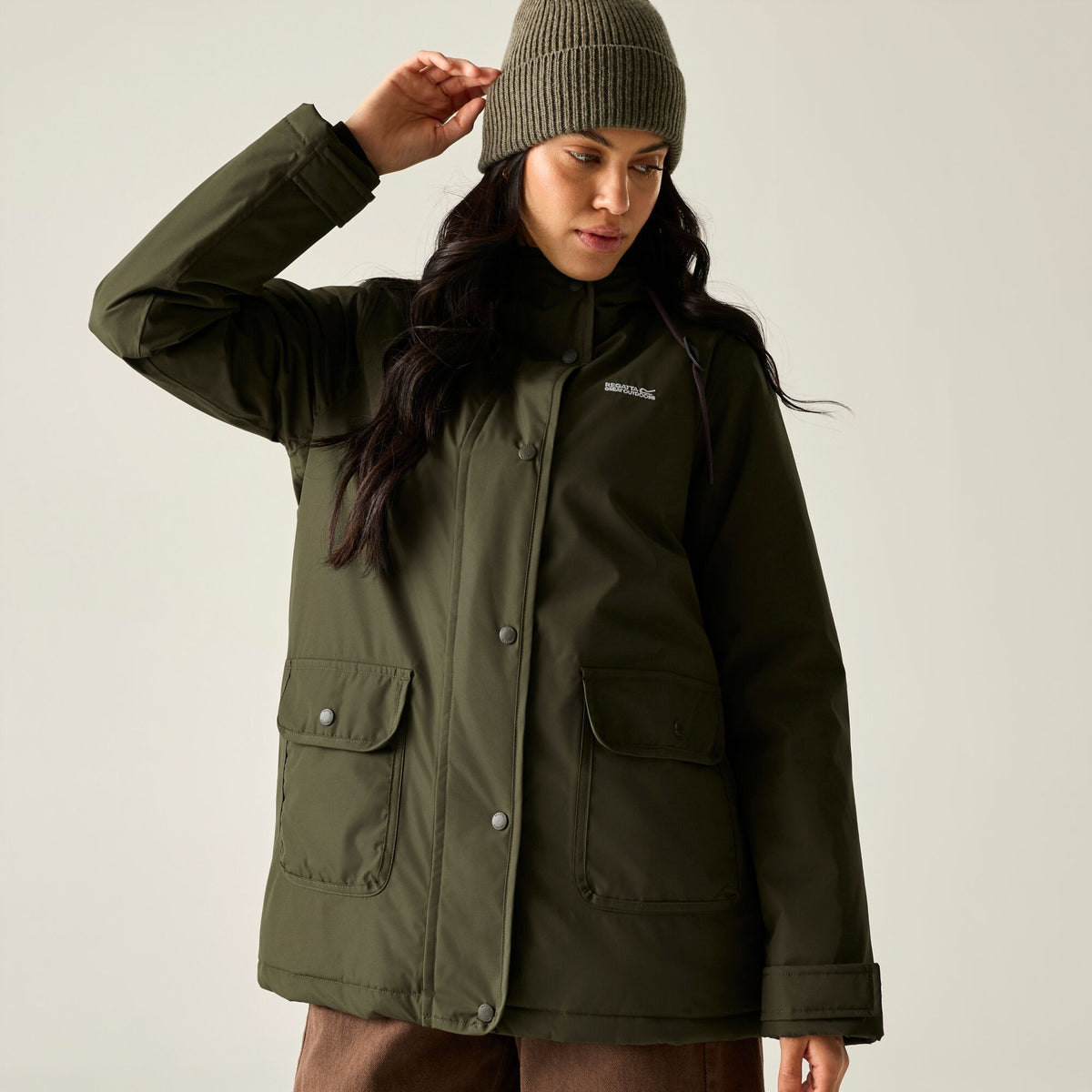 Regatta Orla Kiely Waterproof Insulated Jacket | Brown Shadow