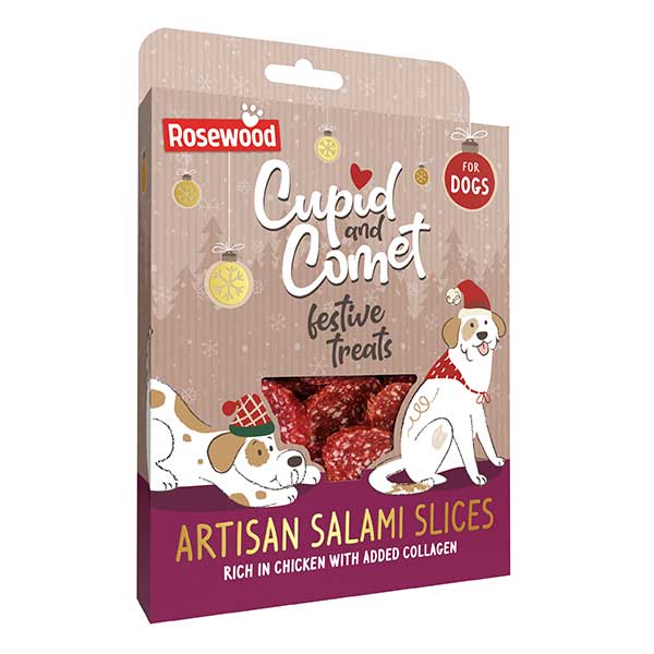 Cupid &amp; Comet Luxury Artisan Salami Slices - Dog Treats - 200g