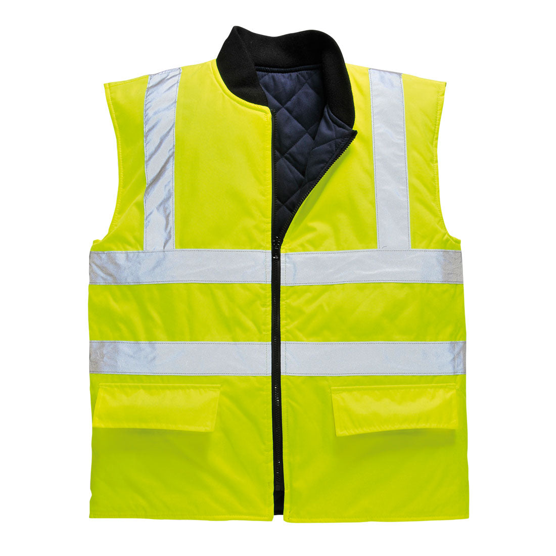 Portwest Hi-Vis Reversible Body Warmer Yellow