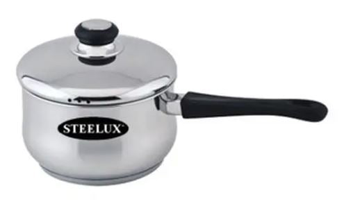 16cm Steelex S/pan &amp; Lid 6.5in