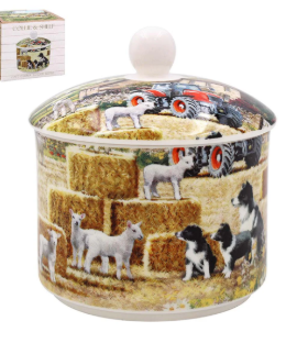 Collie and Sheep Sugar Bowl