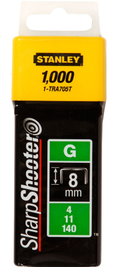 Stanley 8mm Heavy Duty Staple PK (1000)