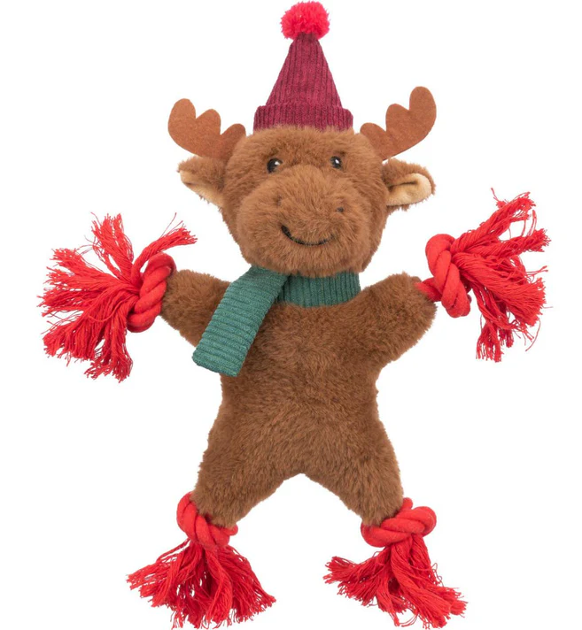 Trixie | Christmas Dog Toy | Plush &amp; Rope Reindeer