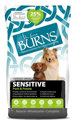 Burns Adult & Senior Sensitive Pork & Potato -12kg
