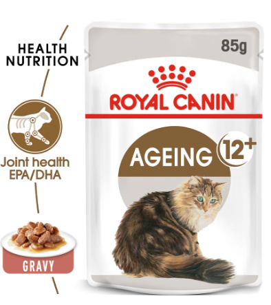 Royal Canin cat pouch -ageing 12+ in gravy FNH 85g x 12