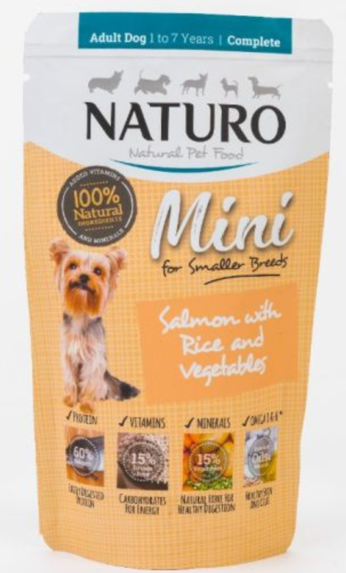 Naturo Adult Mini Salmon with Rice Pouch 150g