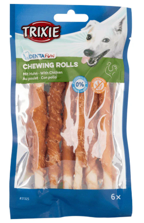 Trixie Denta Fun Dog Chewing Sticks with Chicken 6 x 12cm