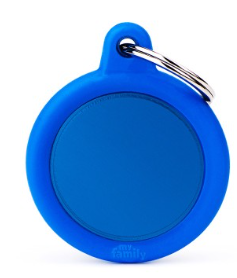 MyFamily Dog Hushtag  Aluminium Circle ID Tag with Rubber