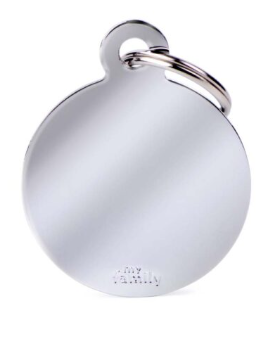 MY FAMILY Big Chromed Brass ID Tag