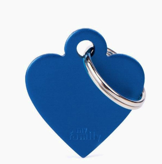 MY FAMILY Small Heart Aluminium ID Tag