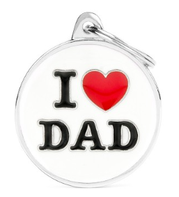 MyFamily Charms Big "I Love Dad" ID Tag