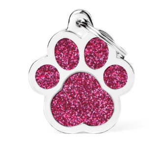 MY FAMILY Big Paw Glitter ID Tag